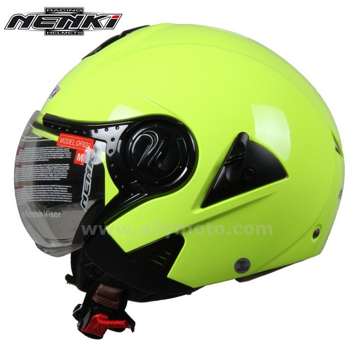 129 Open Face Helmet Vintage Style Cruiser Touring Chopper Street Scooter Dot Clear Lens Shield@6